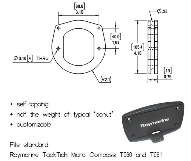 Snipe Tacktick 'Donut' Bracket for Persson